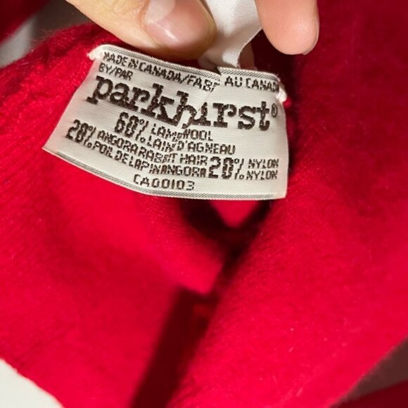 Parkhurst Red Turtleneck Lamb Wool Knitted Sweater - Picture 5 of 7